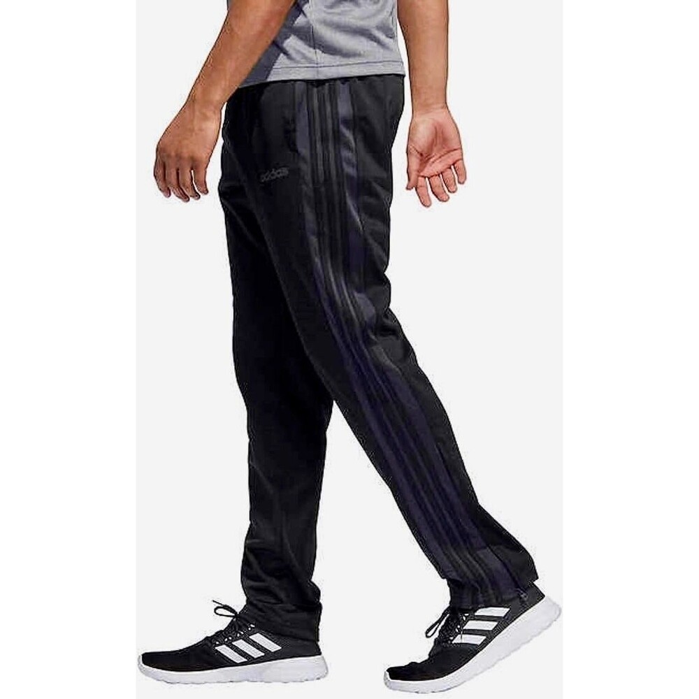 Adidas Vintage Rare Fleece Silky Shiny Pants Scally Trackies Black Gray Small